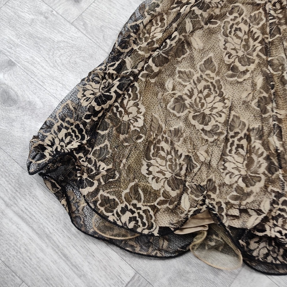 Alloy Apparel Women's Size Medium Black And Gold Metallic Lace Dress - Picture 15 of 16